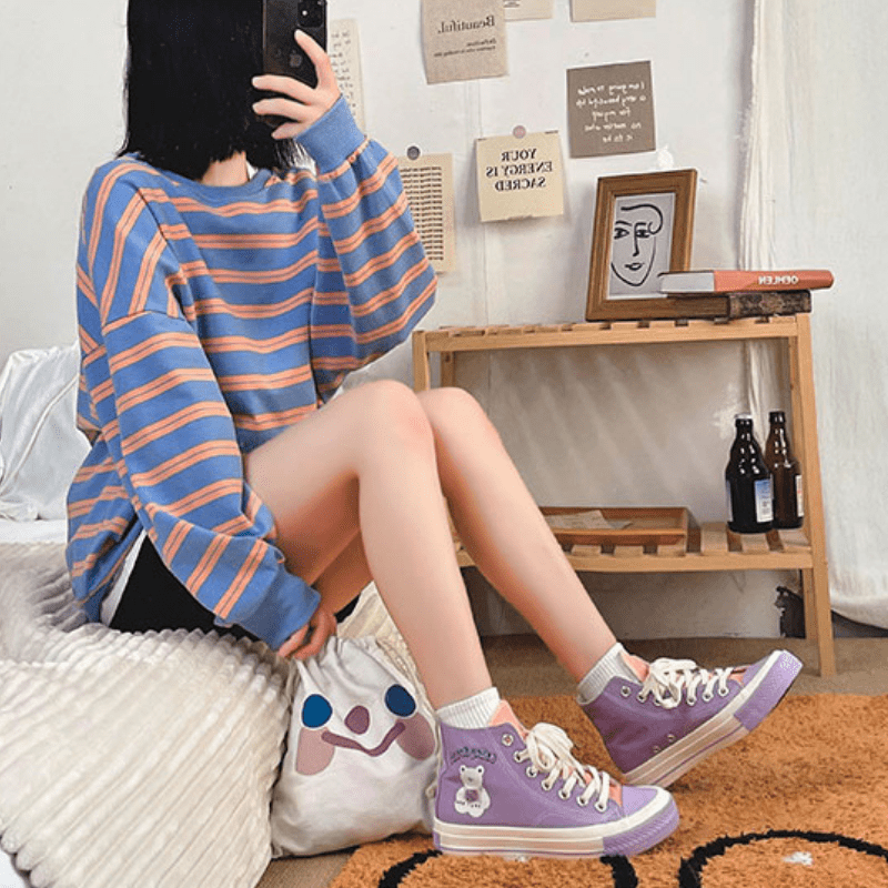 Cute Little Bear Canvas Shoes