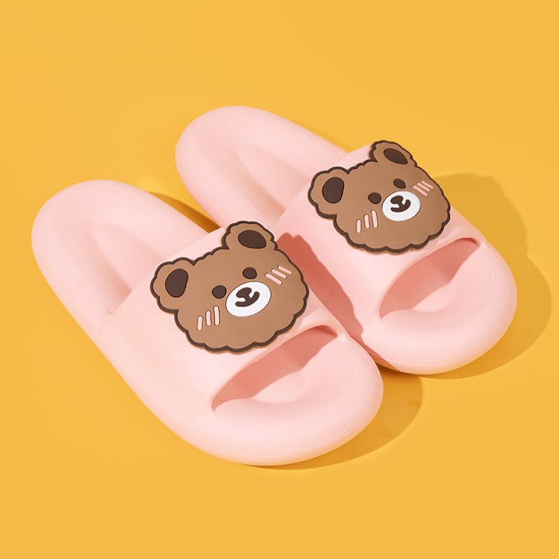 S1 Bear Print Slippers