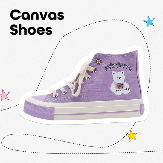 Cute Little Bear Canvas Shoes