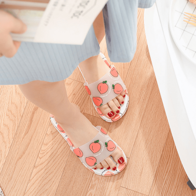 S1 Fruits Print Slippers