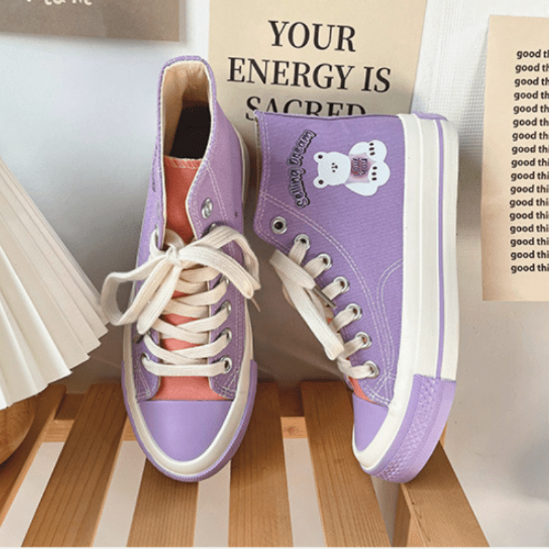 Cute Little Bear Canvas Shoes