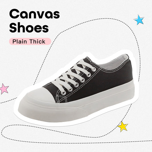 Plain Thick Sole Canvas Shoes