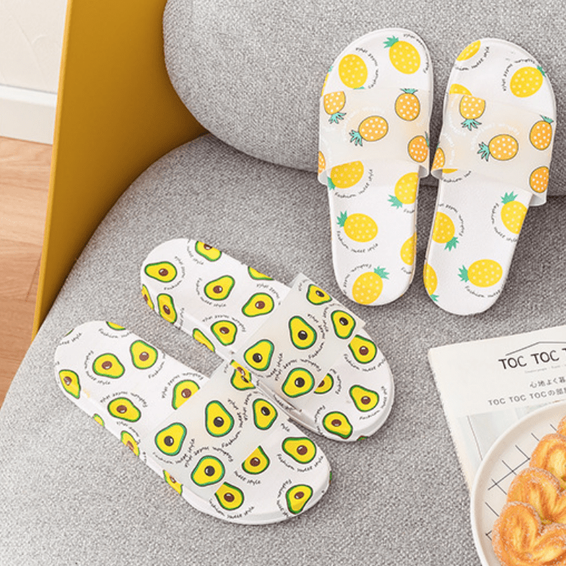 S1 Fruits Print Slippers