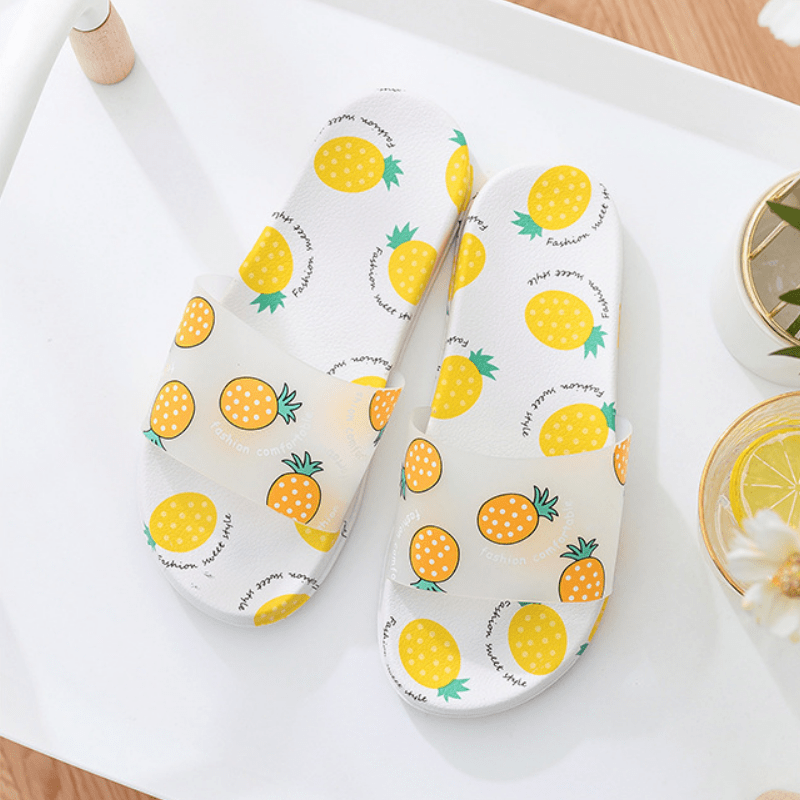 S1 Fruits Print Slippers